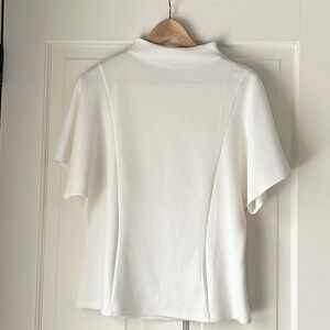 Banana Republic Ivory Flutter Sleeve Top, Women's M